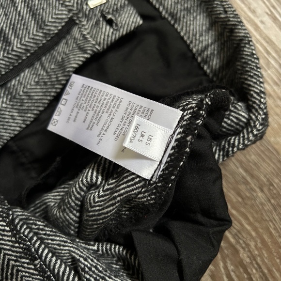 Urban Outfitters Women’s Small Black White Grey Wide Leg Trousers High Rise - Picture 8 of 8